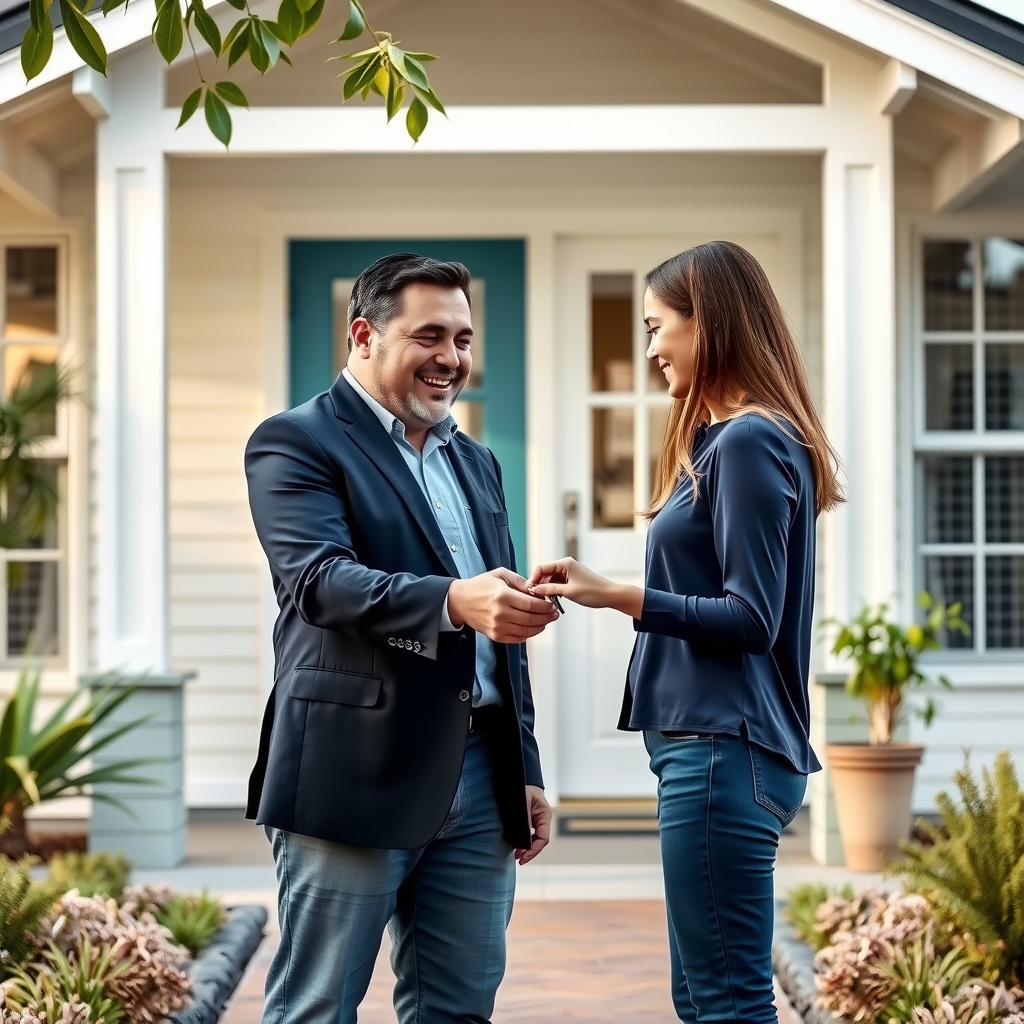 Parents helping their children buy a home
